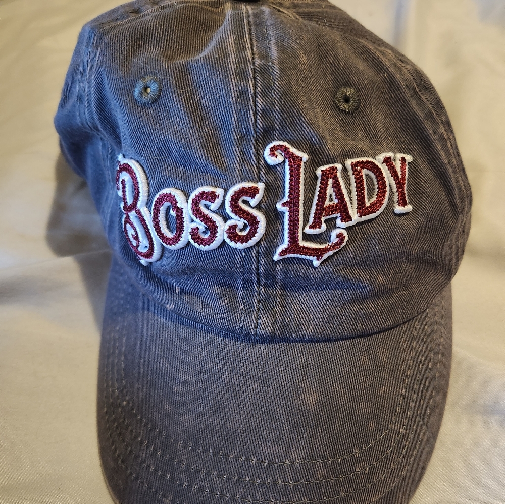 Distressed Baseball Cap "Boss Lady"